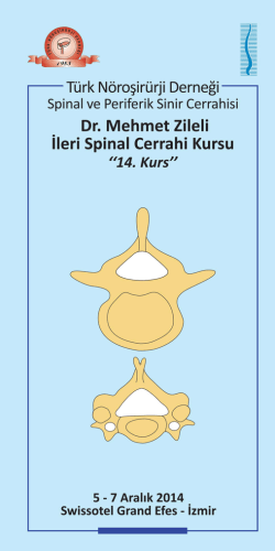 Dr.Mehmet Zileli İleri Spinal Cerrahi Kursu