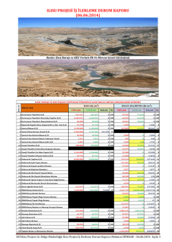 ılısu projesi iş ilerleme raporu haziran-2014