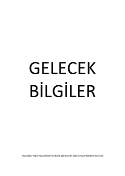 Gelecek Bilgiler - sosyal doku derneği̇