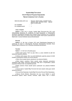 Đstanbul Bilgi &Uuml;niversitesi G&ouml;revli &Ouml;ğrenci Programı Kapsamında