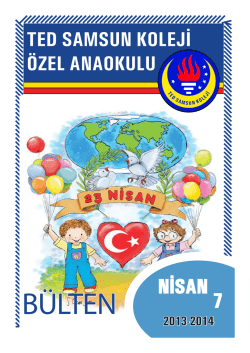 TED SAMSUN KOLEJİ &Ouml;ZEL ANAOKULU 7 NİSAN