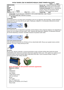 01A_Ayarlı diren&ccedil; &ccedil;eşitleri - Elektrik elektronik temrinleri