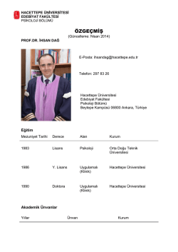 Ayrıntılı CV pdf formu i&ccedil;in tıklayınız - Psikoloji B&ouml;l&uuml;m&uuml;