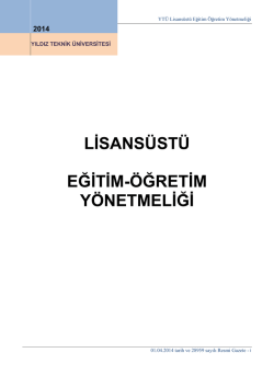 lisans&uuml;st&uuml; eğitim-&ouml;ğretim y&ouml;netmeliği