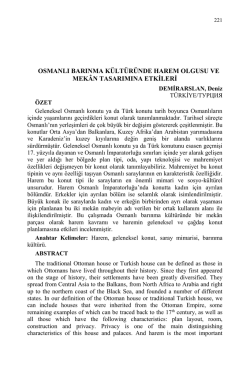 DEMİRARSLAN, Deniz-OSMANLI BARINMA K&Uuml;LT&Uuml;R&Uuml;NDE