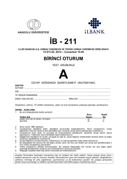 İB - 211 - Anadolu Üniversitesi Sınav Hizmetleri
