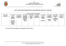 G&uuml;z d&ouml;nemi ara sınav takvimi i&ccedil;in linki tıklayınız.