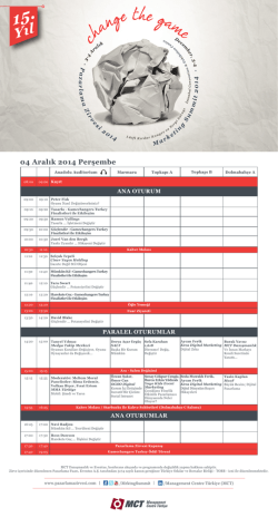 4 Aralık - Pazarlama Zirvesi