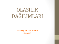 olasılık dağılımları