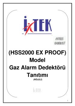 (HSS2000 EX PROOF) Model Gaz Alarm Dedekt&ouml;r&uuml;