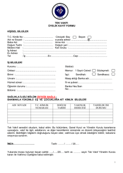 tekvakfı-&uuml;yelik kayıt