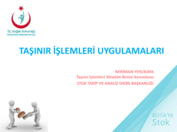 Taşınır İşlemleri Y&ouml;netim