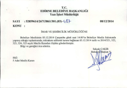 aralık - Edirne Belediyesi