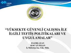 y&uuml;ksekte g&uuml;venli &ccedil;alışma ile ilgili teftiş politikaları ve
