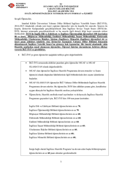 (İKÜ-İYS), 2 - İstanbul Kültür Üniversitesi