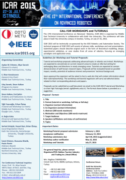 call for workshops and tutorials