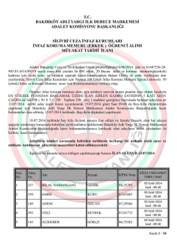 (erkek ) öğrenci alımı mülakat tarihi ilanı. 23.07.2014