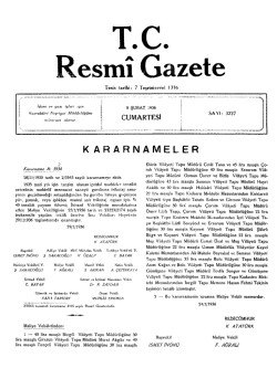 T . C . esmî Gazete