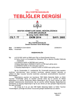 2685_Ekim_2014 - Tebliğler Dergisi