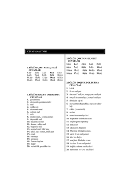 Mikro İktisat Kitabının b&ouml;l&uuml;m sonlarındaki test ve boşluk doldurma