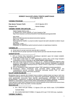 K&uuml;p Apnea Yarışma Tarihi