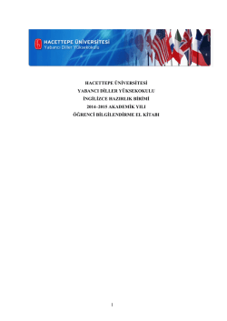 2014-2015 akademik yılı ingilizce hazırlık