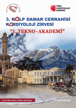 Untitled - Türk Kalp ve Damar Cerrahisi Derneği