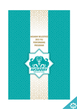 2015 Yılı Performans Programı