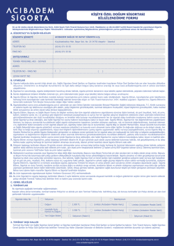 kişiye &ouml;zel doğum sigortası bilgilendirme formu