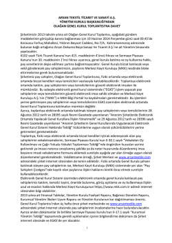 ARSAN TEKSTİL TİCARET VE SANAYİ A