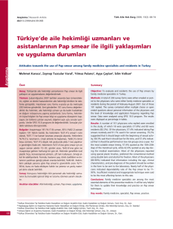 PDF İndir - T&uuml;rkiye Aile Hekimliği Dergisi