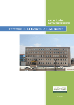 Hatay MEM Ar-Ge B&uuml;lteni - Hatay İl Milli Eğitim M&uuml;d&uuml;rl&uuml;ğ&uuml;