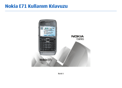 Nokia E71 Kullanım Kılavuzu