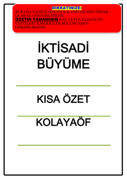 A&Ouml;F İKTİSADİ B&Uuml;Y&Uuml;ME ders notu i&ccedil;in tıklayınız!