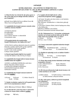 2014 eğitim ve &ouml;ğretim yılı 12.sınıf din k&uuml;lt&uuml;r&uuml; ve ahlak bilgisi