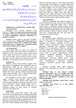 Sadık İman, Samimi Niyet, Salih Amel