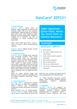 StenCare&reg; 2EP231 - stenkim.com.tr