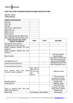 Konut Finansmanı Kredisi