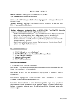 İnnovair 100/6 Aerosol İnhalasyon &Ccedil;&ouml;zeltisi KT
