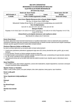 ELK 201 izlence (14-15) - Akademik Web Sayfaları