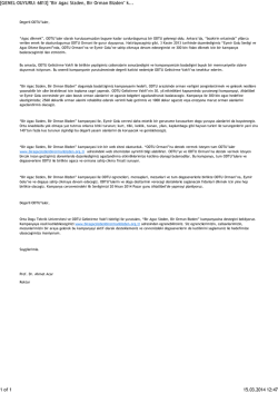 "Bir Agac Sizden, Bir Orman Bizden" kampanyasi