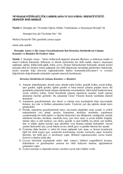 nevbahar eğitim ,k&uuml;lt&uuml;r, yardımlaşma ve dayanışma derneği t&uuml;z&uuml;ğ&uuml;