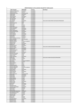 Adı Soyadı B&Ouml;L&Uuml;M Sonu&ccedil; Gerek&ccedil;e &Ouml;ĞRETMENLİK UYGULAMASI