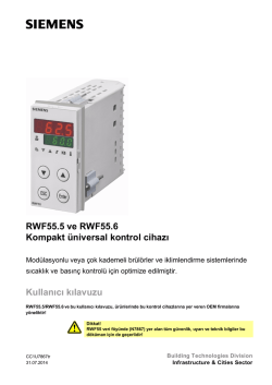 RWF55.5 ve RWF55.6 Kompakt &uuml;niversal kontrol cihazı