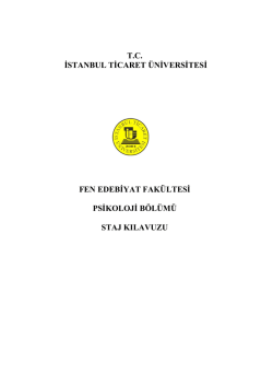 psikoloji staj kılavuzu - İstanbul Ticaret &Uuml;niversitesi