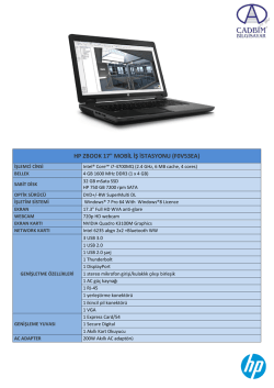 HP ZBOOK 17" MOBİL İŞ İSTASYONU (F0V53EA)