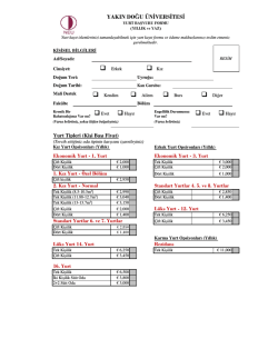 Yurt &Uuml;cretleri (Yıllık)