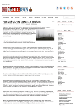 "HAŞH&Acirc;Ş&Icirc;N"İN SONUNA DOĞRU