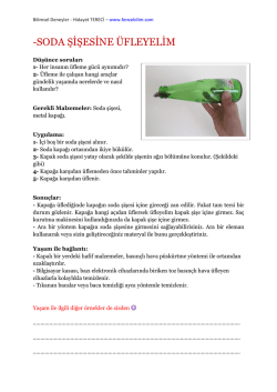 -SODA ŞİŞESİNE &Uuml;FLEYELİM