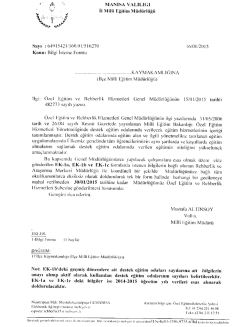 MANısA vALıuoı iı Mıııı Eğitim M&uuml;d&uuml;rl&uuml;ğ&uuml;